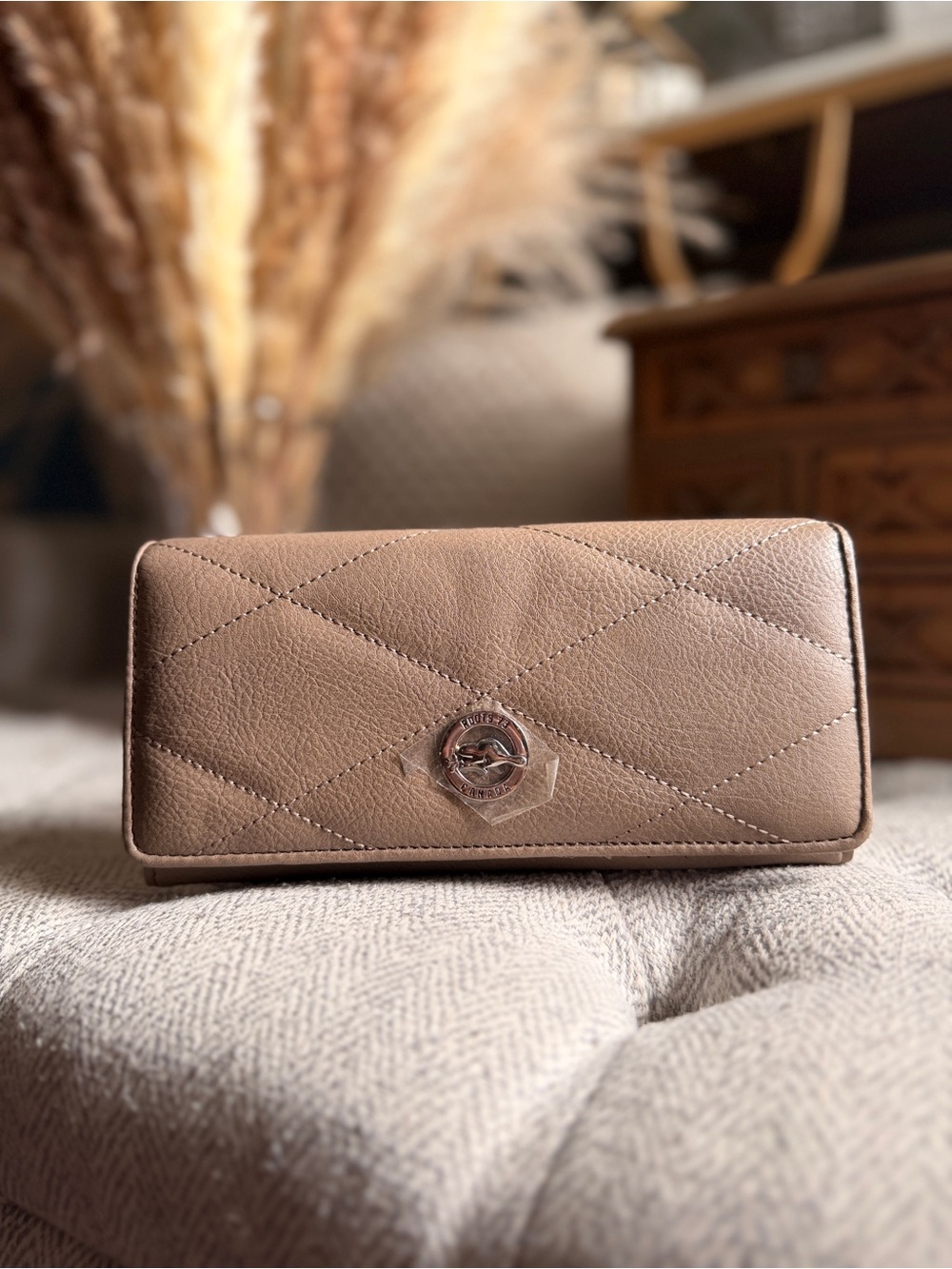 Classic Quilted Roots 73 Wallet - Taupe